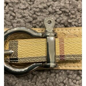 Burberry Vintage Nova Check Plaid Leather Belt or Strap
